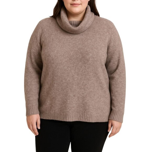 Belldini Sweaters - Belldini Womens Cowl Neck Sweater Soft Knit Long Sleeve Pullover Plus Size XL
